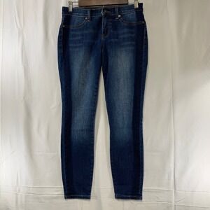 Lila Ryan Corbett Jeans Womens 28 Blue Side Stripe‎ Skinny High Rise 174127